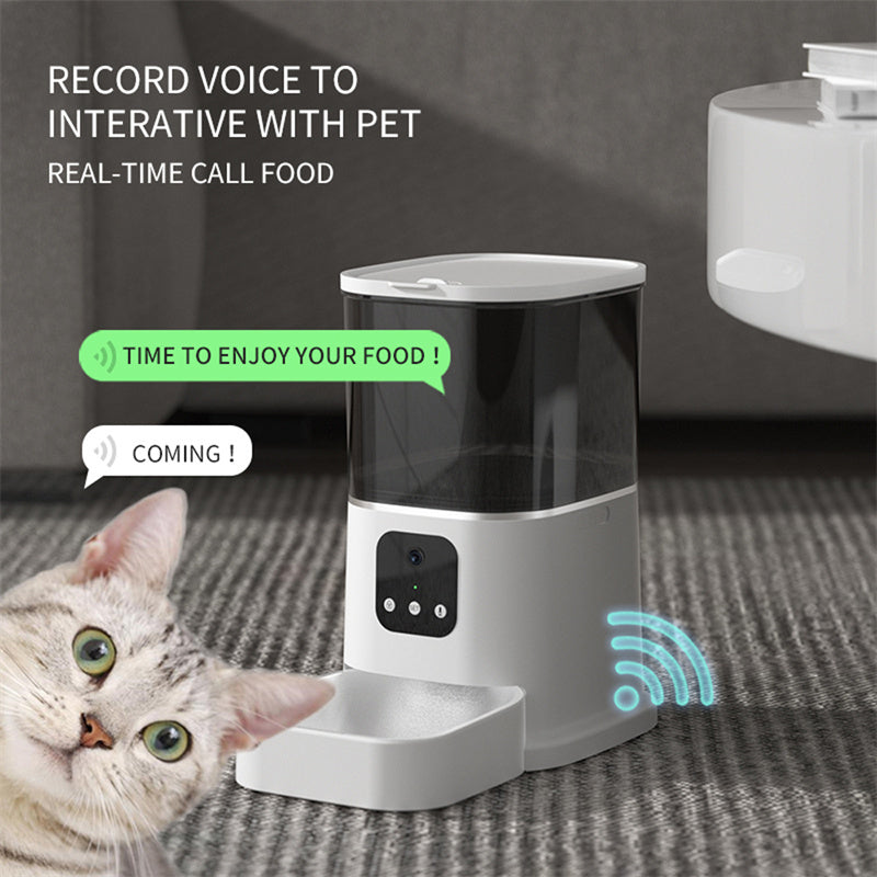 Pet Automatic Feeder Large Capacity Smart Voice Recorder APP Control Timer  Food Dispenser With WiFi - Jay Store