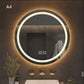 Round Smart Bathroom Toilet Mirror With Light Touch Screen Induction - Jay Store