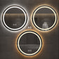 Round Smart Bathroom Toilet Mirror With Light Touch Screen Induction - Jay Store