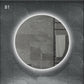 Round Smart Bathroom Toilet Mirror With Light Touch Screen Induction - Jay Store