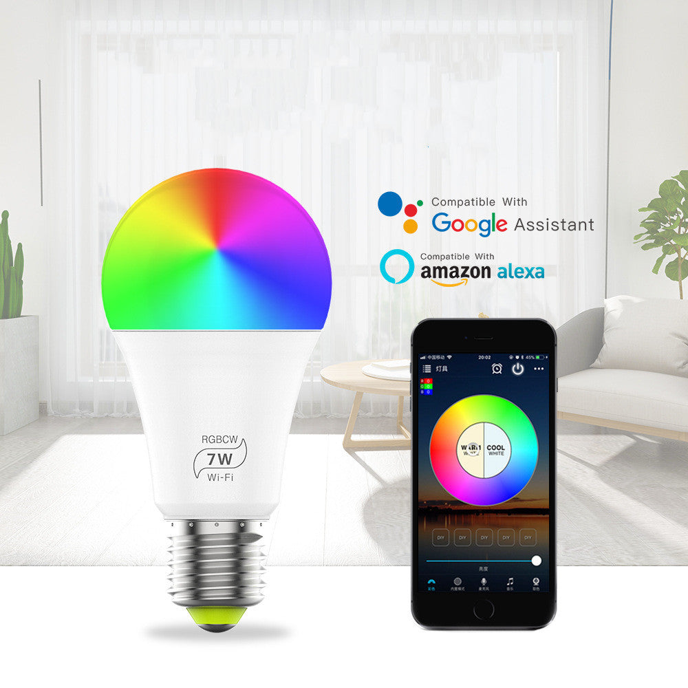 LED Smart Wifi Bulb Supports Alexa And Googleled Voice Control Colorful Lights - Jay Store