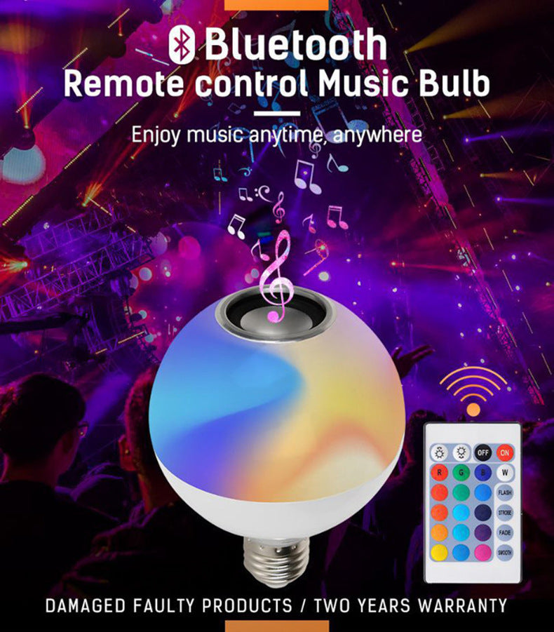 Remote control colorful LED bluetooth music bulb light - Jay Store
