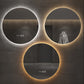 Round Smart Bathroom Toilet Mirror With Light Touch Screen Induction - Jay Store
