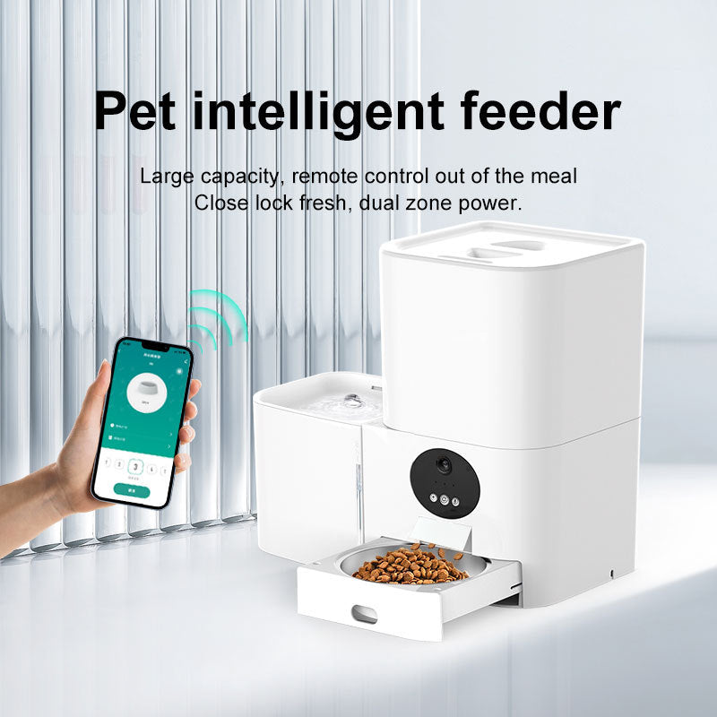 Smart Wifi Food And Water Two-in-one Electric Pet Feeder - Jay Store