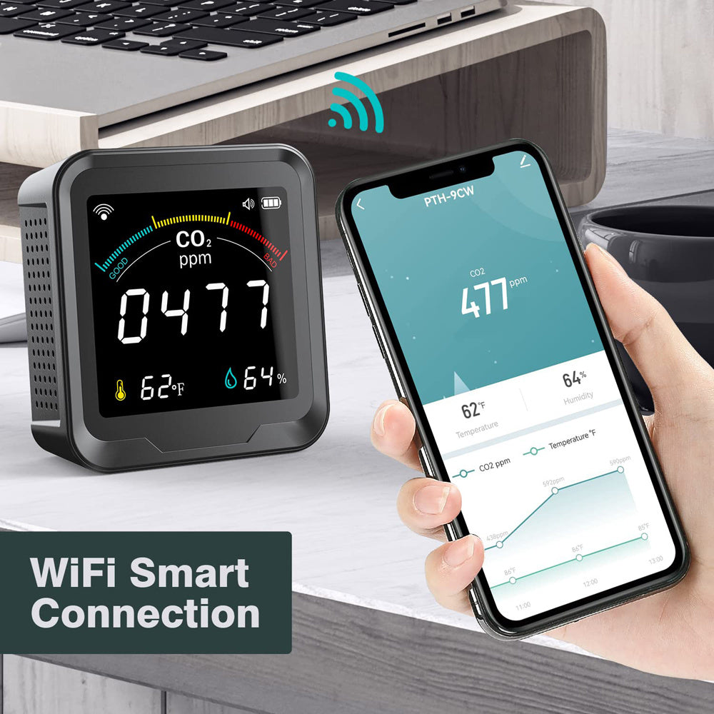 LED Color Screen Graffiti WIFI Smart Home Temperature And Humidity Sensor - Jay Store