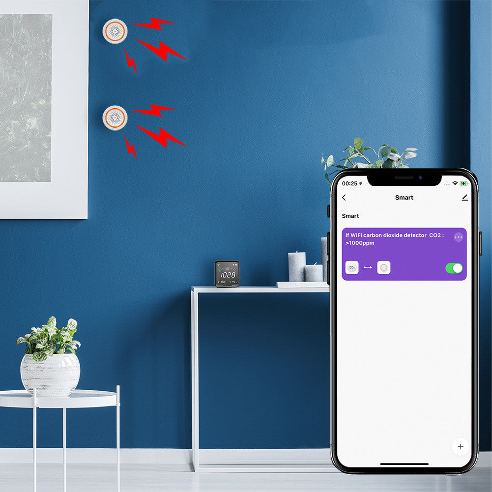 LED Color Screen Graffiti WIFI Smart Home Temperature And Humidity Sensor - Jay Store